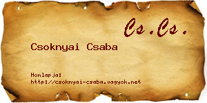 Csoknyai Csaba névjegykártya